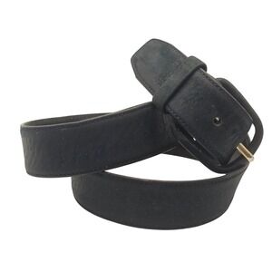 Vintage L'Aiglon Paris‎ New York Nubuck Cowhide Leather Belt Blue 30/75 Brass